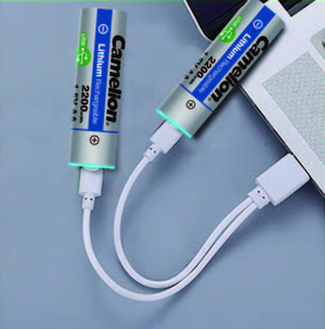 Camelion Usb C Rechargeable Lithium Batteries Aa – 1.5v – 2200mwh