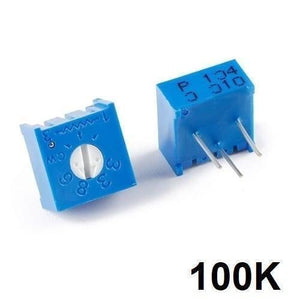 100k Variable Resistor 3386 Single Turn Trimmer Potentiometer