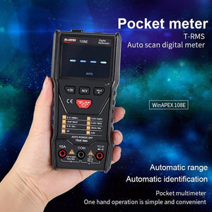 Winapex 108e 6000 Counts True Rms Digital Multimeter Automatic Voltage Current Resistance Meter With Lcd Screen