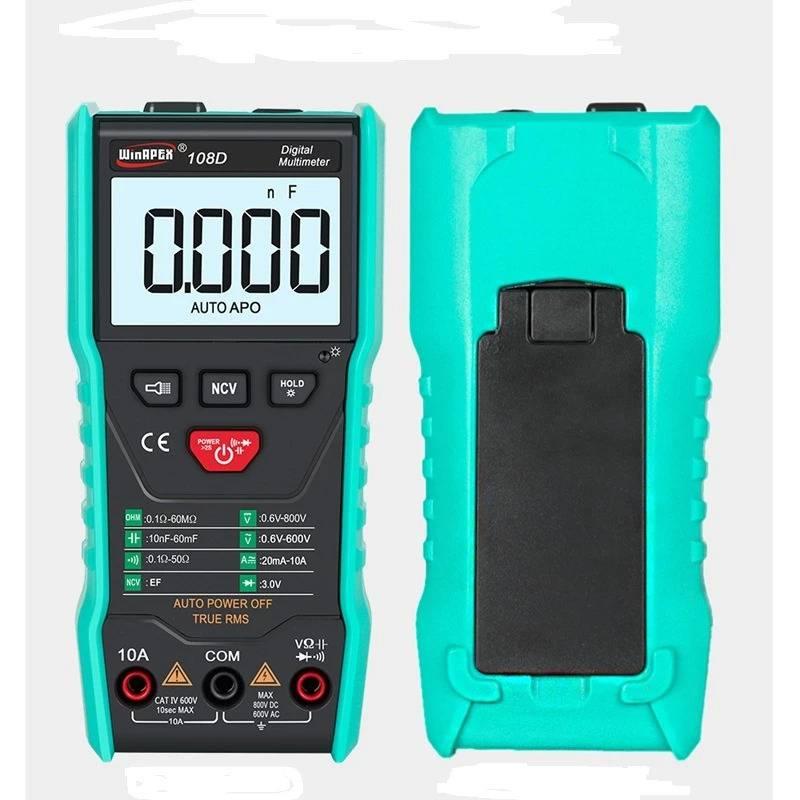Winapex 108d Digital Multimeter Auto True Rms 5999 Mearuring Ac/dc Voltage Current Ohm Ncv Capacitance Meter Backlit Flashlight