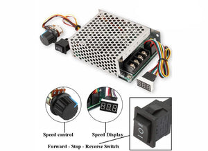 10v–55v 40a Dc Motor Speed Controller Bidirectional Forward, Stop, Reverse With Digital Display