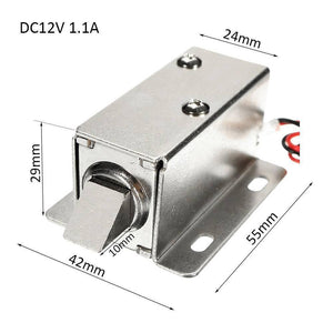 Ma1206 54 x 42 x 28mm 12v Dc Cabinet Drawer Electric Door Lock Assembly Solenoid Lock