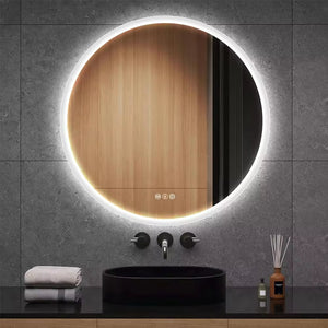 On Demand 12W Three-Button Inductive Stepless Temperature Touch Sensor Color Adjustment for Bathroom Mirror Dimming and Defogging