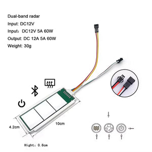 On Demand 12W Three-Button Inductive Stepless Temperature Touch Sensor Color Adjustment for Bathroom Mirror Dimming and Defogging