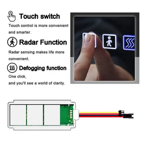 On Demand 12W Three-Button Inductive Stepless Temperature Touch Sensor Color Adjustment for Bathroom Mirror Dimming and Defogging