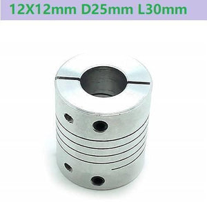 12x12mm Aluminum Flexible Coupling D25mm L30mm