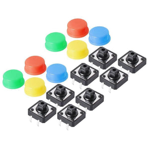 12 x 12mm x 7.5mm Push Button with Cap