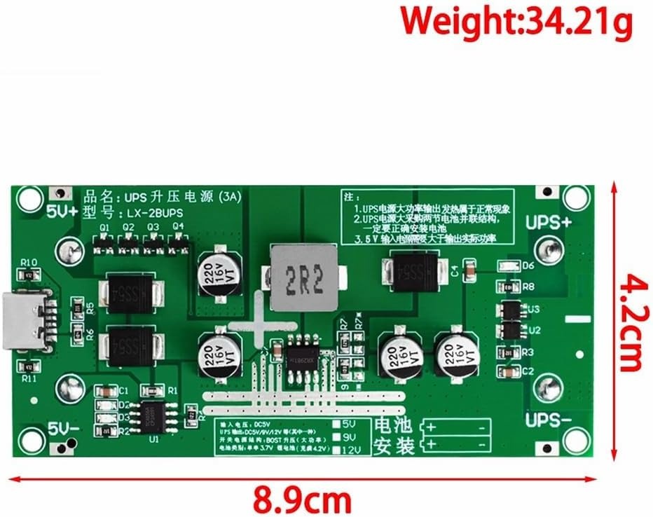 On Demand 15W 12V 3A 18650 Lithium Battery Charger DC-DC Step Up Booster UPS Uninterruptible Power Supply Converter Type C