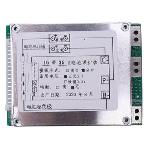 16s 60v 35a Li-ion Lithium 18650 Bms Protection Board