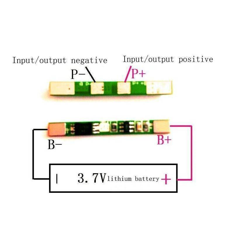 1s 3a 3.7v Li-ion Bms Pcm Protection Board Without Wire For 18650 Lithium Lion Battery