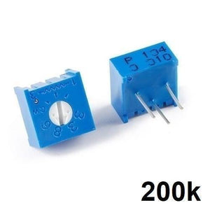 200K Variable Resistor 3386 Single Turn Trimmer Potentiometer