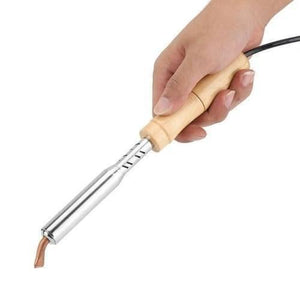 150w 220v Soldering Iron With Chisel Tip & Wood Handle