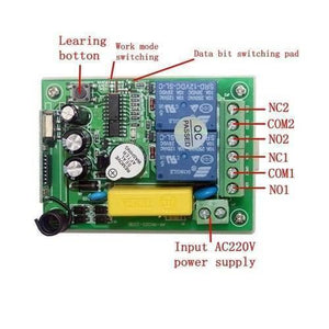 2 Channel Wireless 433mhz Remote Control Switch Module Ak Rk02s 220b With Rf Remote Controller Transmitter