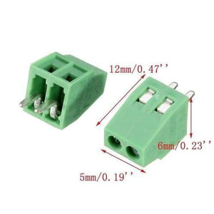 Kf 128 2p 5mm Pitch 2 Pin Pcb Screw Terminal Block Connector - Digilog Pakistan