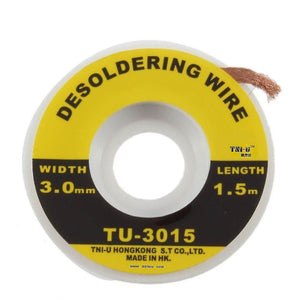 2ft Braid Solder Remover Wick 0.75m 2.0 Mm Desoldering Copper Spool Wire
