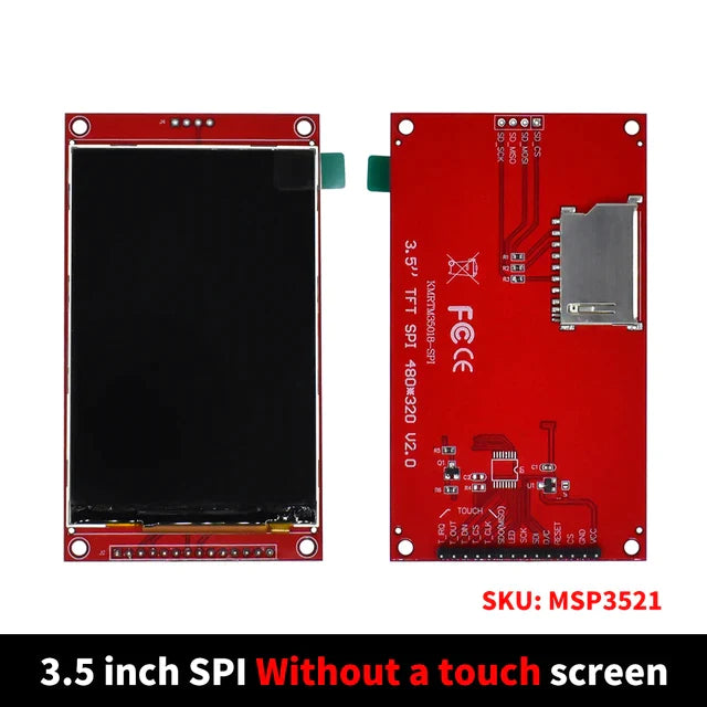 3.5 Inch Tft Lcd Module With Touch Panel Ili9488 Driver 320x480 Spi Port Serial Interface (9 Io) Touch Ic Xpt2046