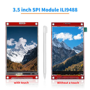 3.5 Inch Tft Lcd Module With Touch Panel Ili9488 Driver 320x480 Spi Port Serial Interface (9 Io) Touch Ic Xpt2046