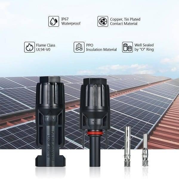 30a 1000v Male Female Mc4 Connector For Solar Panel Dc Wire Cable