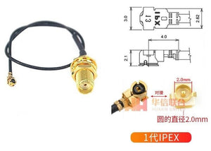 30mm Length For 2mm Size 1st Generation Ipex To Sma Female Antenna Connector