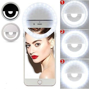 30 Led Selfie Ring Light Usb Rechargeable Clip On Cell Phone Camera Light