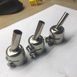 3pcs 45 Degree Hot Air Nozzles 7/8/10mm Curved Nozzles Replaceable For 850 Hot Air Soldering Station