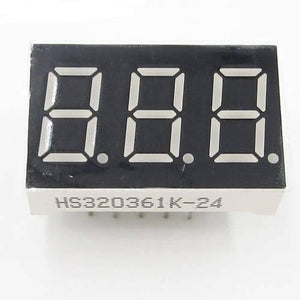 3 Digit Common Cathode 7 Segment Led Display