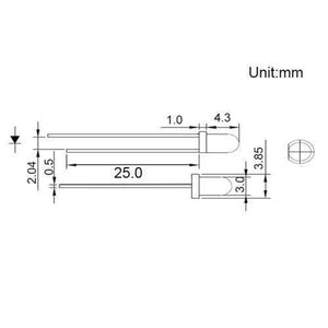 3mm Photodiode Ir Infrared Receiver
