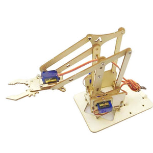 Unassembled 4dof Wooden Robotic Arm (WITH MOTORS)