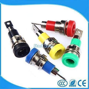 1pcs 4mm Banana Plugs Banana Jack Socket Dia 4 Panel Binding Post Terminal Banana Plug Hole - (color: Yellow Or Green)