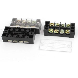 4p 600v 25a Double Row Barrier Block Screw Terminal Connector Tb-2504l