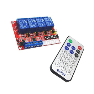 12v 4 Channel Ir Infrared Remote Control Switch Relay Module Board Kit