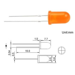 5mm Orange Led Lights