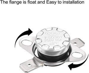 Ksd301 Thermostat 40°c/104°f 10a Normally Open N.o Adjust Snap Disc Temperature Switch