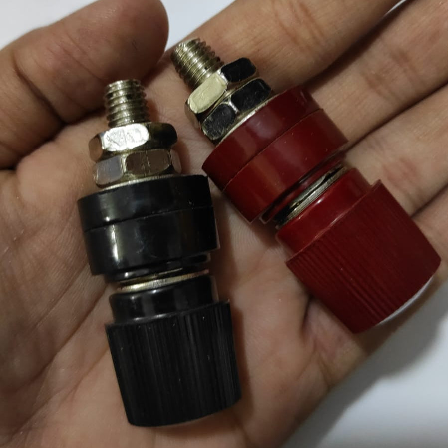 555 Black Red Terminal M8 Blocks Power Supply Terminals Welding Machine Inverter Post Connector