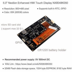 5 Inch Nextion Tft Hmi Lcd Touchscreen Nx8048k050