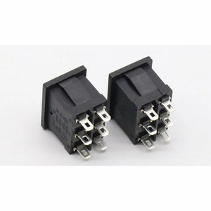 Kcd2-203 6-terminal Rocker Switch On/off/on Dpdt – 6a/250vac Boat Switch