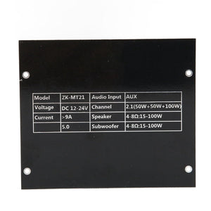 Digital Stereo Amplifier Board, Zk‑mt21 Bluetooth 2.1 Channel Dc 12‑24v, Hifi Diy Audio Power Amp Module, For 15‑100w