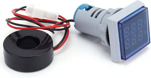 Multi Colour Square Panel Indicator Voltage Meter Current Meter With Indicator Signal Lamp Ad16-22fva