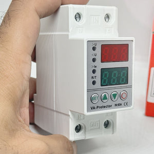 63a 230v Adjustable Over Under Voltage Protector Voltage Ampere Relay Protection Breaker With Over Current Protector | Digilog.pk