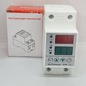 63a 230v Adjustable Over Under Voltage Protector Voltage Ampere Relay Protection Breaker With Over Current Protector | Digilog.pk