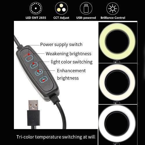 6 Inch 15cm Selfie Led Ring Light Without Stand For Tiktok Video Live Camera Makeup