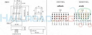 70mm Common Anode 7 Segment Led Display