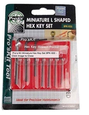 Miniature l Key Wrench Screwdriver Kit Hex Key Set Allen 7pcs 0.7-3.0mm 8pk-022 Proskit