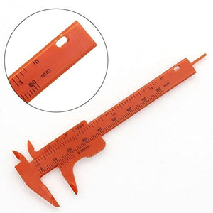 80mm Plastic Vernier Caliper | Dual Scale Mini Measuring Tool