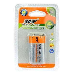 Rechargeable 9 Volt battery MP 9v battery 300mAh