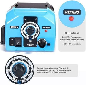 Adjustable Soldering Iron Station Web 936a Ii 65w With Intelligent Working Light