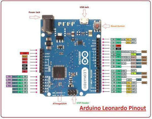 Arduino Leonardo R3 Board – Atmega32u4 Microcontroller, 20 I/o Pins, Usb, 16mhz