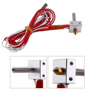 Assembled Aluminum Heating Block Extruder Hot End For 3d Printer 1.75mm Mk8