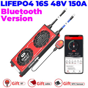 Daly 16s 48v 150a Bms With Bluetooth & Ntc Sensor For Lifepo4 Solar Inverter Ups Battery Pack