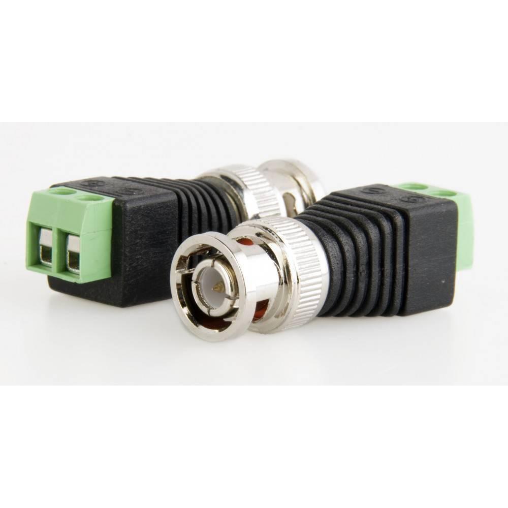 Bnc Connector Two-wire Bnc-free Solder Video Cable Adapter Network Video Bnc Male Green End